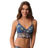 Suwen Ethereal Renkli Çiçekli Dantelli Desteksiz Balensiz Bralet