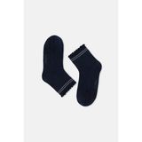 Suwen Fırfırlı Lurex Midi Soket Çorap - Standart - Lacivert
