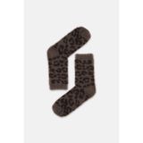 Suwen Fluffy Leo Soket Çorap - Standart - Leopar