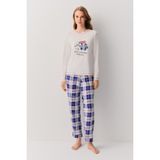 Suwen Friends Pijama Takımı - Mavi - XL