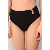 Suwen Gloria Yüksek Bel Toparlayıcı Bikini Alt - 38 - Siyah
