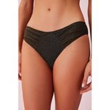 Suwen Gold Pileli Dokulu Bikini Alt - 36