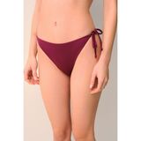 Suwen Ince Bağcıklı Bikini Alt - 40 - Vişne