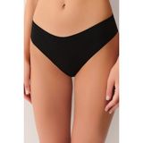 Suwen Invisible Lazer Kesim Brazilian String Külot - Siyah - XL