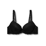 Suwen Kadın Latte Padded Bra Push-Up Sütyen, Siyah (Black 012), 75B (Üretici Ölçüsü: 75)