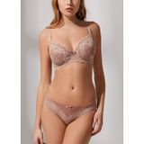 Suwen Kadın New Linda Lace Slip Külot, Kahverengi (Capuccino 023), Na (Üretici Ölçüsü: L)