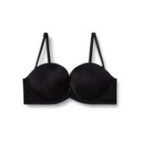 Suwen Kadın Super Push-Up Straples Bra Push-Up Sütyen, Siyah (Black 012), 80B (Üretici Ölçüsü: 80)