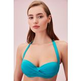 Suwen Kalın Bağcıklı Straplez Bikini Üst