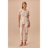 Suwen Laura Maskülen Pijama Takımı - XL - Ekru