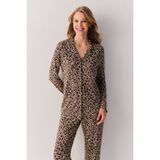 Suwen Leo Lunge Night Gömlek - Leopar - 2XL