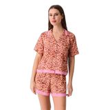 SUWEN Leopard Maskülen Şort Pijama Takımı