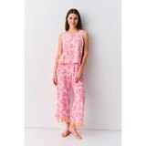 Suwen Linda Atlet Pantolon Pijama Takımı - Pembe