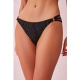 SUWEN Line Lurex Üç Şeritli Detaylı Bikini Alt