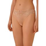 Suwen Lingerie Kadın Bej Dantel Slip Külot, L Beden