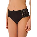 Suwen Lingerie Kadın Siyah Dantel Detaylı Slip Külot, L Beden