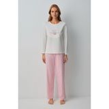 Suwen Lulusu Pamuklu Pijama Takımı - Pembe