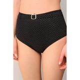 Suwen Montana Yüksek Bel Kemerli Bikini Alt - 42 - Siyah