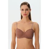 Suwen New Diana Toparlayıcı Straplez Balenli Sütyen - 75B - Vizon