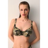 Suwen Palm Balenli Toparlayıcı Bikini Üst - 38 - Desenli