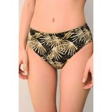 Suwen Palm Biyeli Şerit Detaylı Bikini Alt - 44 - Desenli