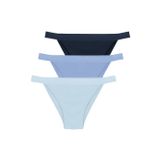 Suwen Pamuklu Slip Külot, Kadın, 3'lü Paket, Mor, XL