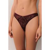 Suwen Pearl Brazilian String Külot - Mor - XL
