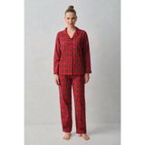 Suwen Plaid Gömlek Yaka Pijama Takımı