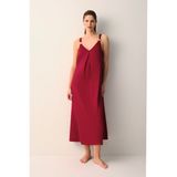 Suwen Roya Plaj Elbisesi - XL - Bordo
