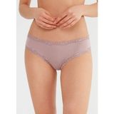 Suwen Soft Touch Lacy Slip Külot - M - Kahverengi
