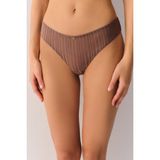 Suwen Stripe Basics String Külot - Vizon - XL