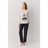 Suwen Teddy Bear Pijama Takımı - Lacivert - XL