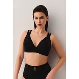 Suwen Üçgen Bikini Üst - 44 - Siyah