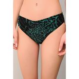 Suwen Wild Pileli Bikini Alt - 36 - Yeşil - Leopar