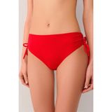 Suwen Yanı Büzgülü Bikini Alt - Kırmızı - 40