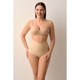 Suwen Yüksek Bel Yeni Nesil Lazer Kesim İz Bırakmayan İnce Dokulu Slip Korse - Ten Rengi - XL