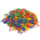 Suwimut 1000 Adet Plastik C-Klips Kancalar Zincir Bağlantıları, Değiştirilebilir Gökkuşağı C Bağlantıları, Sınıf Oyun Odası Çocuklar için Öğrenme Oyuncakları, Küçük Evcil Hayvan Fare Papağan Kuş Oyuncak Kafesi