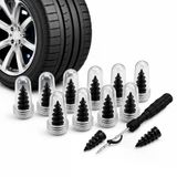 SUWORS 10 Adet Lastik Tamir Çivisi Seti – Tubeless Lastik Tamir Kiti, Acil Lastik Delik Onarım Vidası, Otomobil Motosiklet İçin Pratik Lastik Tamir Aparatı, Şeffaf Kutulu