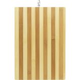 Suwors Bambu Kesme Tahtası – 26X36 cm Metal Kulp­lu Doğal Ahşap Kesim Panosu, Sebze ve Et Kesme Tahtası, Çizilmez, Hijyenik ve Dayanıklı - 0 - 19 L