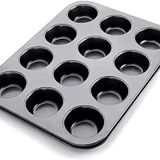 SUWORS Muffin ve Cupcake Kalıbı – Yapışmaz Karbon Çelik Fırın Tepsisi, Kek ve Tart Kalıbı (6 Gözlü / 12 Gözlü / 24 Mini Gözlü Seçenekleri) (12 Gözlü)