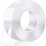 Suwors Nano Şeffaf Çift Taraflı Bant – 3cm x 2m, Yıkanabilir, Güçlü Yapışkan, Iz Bırakm - Çok Renkli