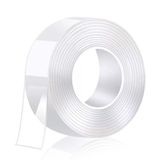SUWORS Nano Şeffaf Çift Taraflı Bant – 3cm x 2m, Yıkanabilir, Güçlü Yapışkan, İz Bırakmaz, Çok Amaçlı Sabitleyici Bant