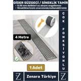 Suya Dayanıklı 0.55 mm Delikli Sineklik Tamir Kiti Gider Süzgeci Saç Kıl Ayırıcı 12 cm x 4 Metre