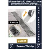 Suya Dayanıklı 0.55 mm Delikli Sineklik Tamir Kiti Gider Süzgeci Saç Kıl Ayırıcı 12 Cmx4 Metre 3ADET