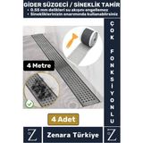 Suya Dayanıklı 0.55 mm Delikli Sineklik Tamir Kiti Gider Süzgeci Saç Kıl Ayırıcı 12 Cmx4 Metre 4ADET