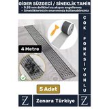 Suya Dayanıklı 0.55 Mm Delikli Sineklik Tamir Kiti Gider Süzgeci Saç Kıl Ayırıcı 12 Cmx4 Metre 5Adet