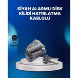 Suya Dayanıklı 110Db Alarmlı Çelik Disk Kilidi Mir23935553