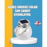 Suya Dayanıklı Güneş Enerjili Cam Şişe Sarkıt Lamba - 0 - Siyah