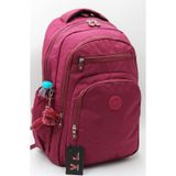 Suya Dayanıklı Krinkıl Kumaş Bordo Unisex Okul Çantası 18