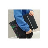 Suya Dayanıklı Neopren Notebook Tablet Ipad Macbook Pro Air Siyah Laptop Kılıfı Çantası 13" Inç 15" siyah gri