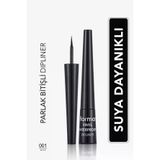 Suya Dayanıklı Parlak Dipliner (Siyah) - Waterproof Dipliner - 001 Black - 8690604536498